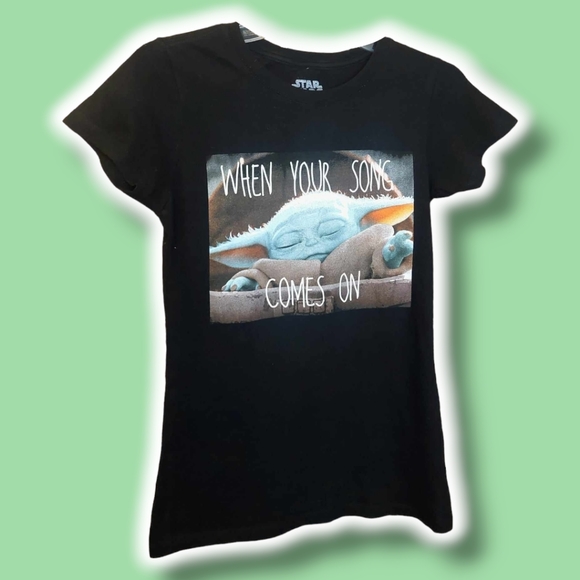 STAR WARS | Women's Black 'When Your Song Comes On' T-Shirt | Size Small | - Picture 2 of 5